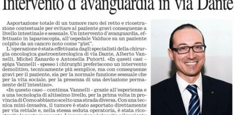 Intervento d'avanguardia in via Dante