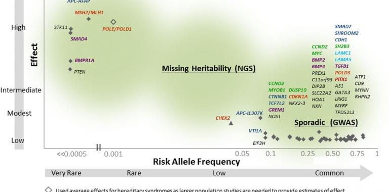  A subset of genetic susceptibility variants for colorectal cancer 